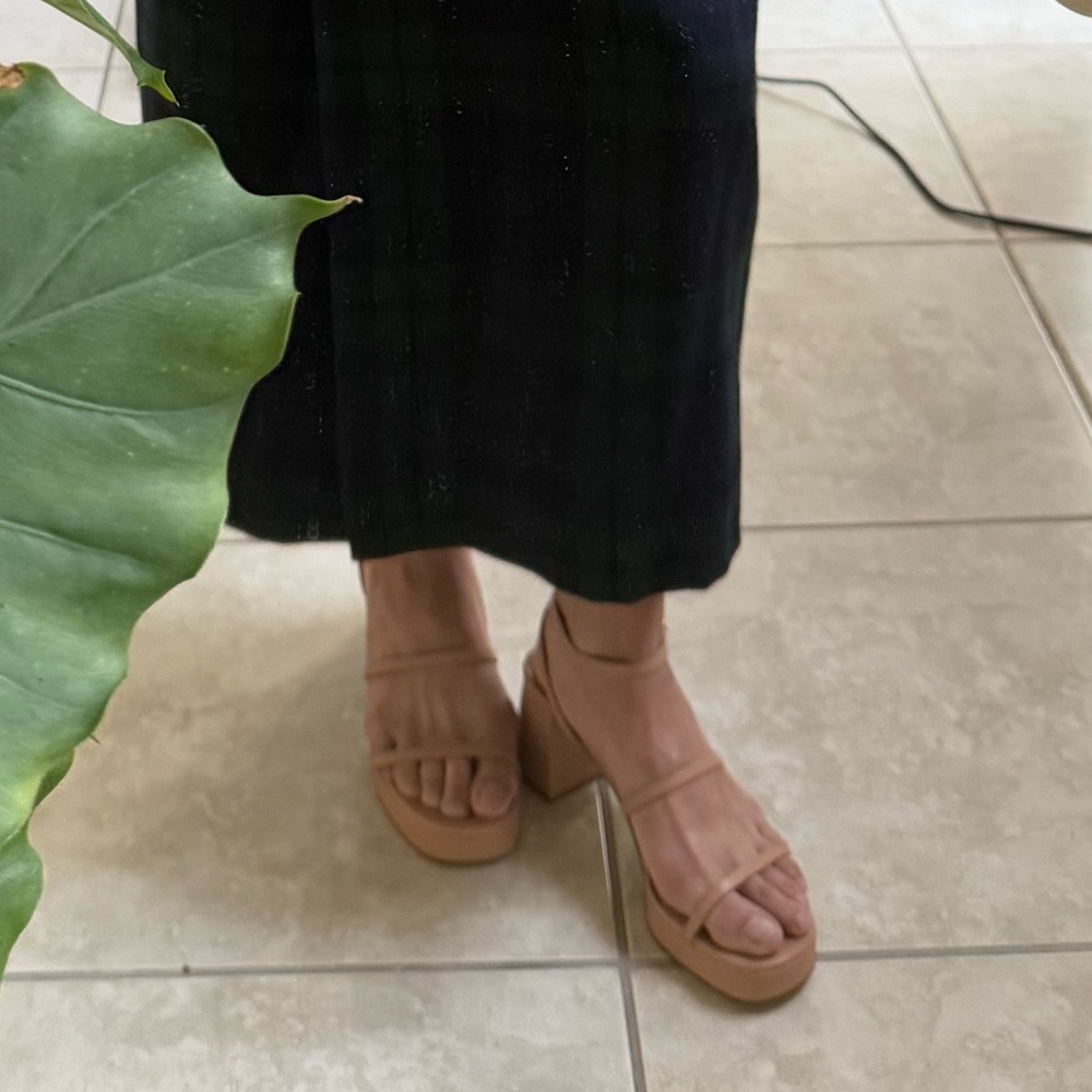 Larroude Brown Strappy Heels